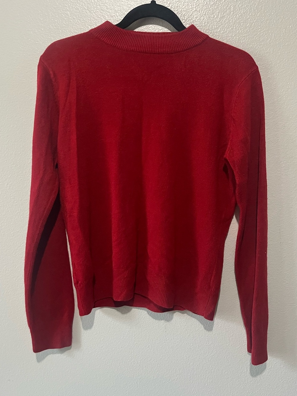 SAG HARBOR- Classic Red Crewneck Sweater Petite M